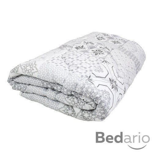 Prošívaná letní přikrývka ECONOMY 140x200 - Černobílý patchwork