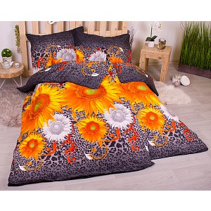 Sedmidílná sada hebkého povlečení 140x200+70x90 Gerbery