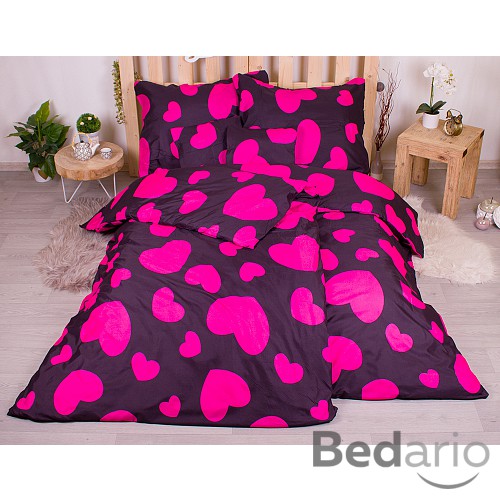 Sedmidílná sada hebkého povlečení 140x200+70x90 Pictures - Srdce