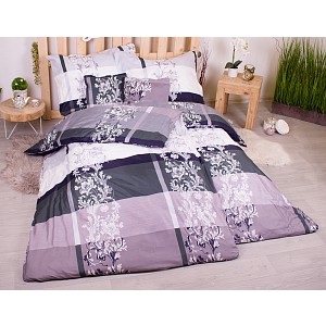 Sedmidílná sada hebkého povlečení 140x200+70x90 Luana - šedá