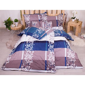 Sedmidílná sada hebkého povlečení 140x200+70x90 Luana - modrá