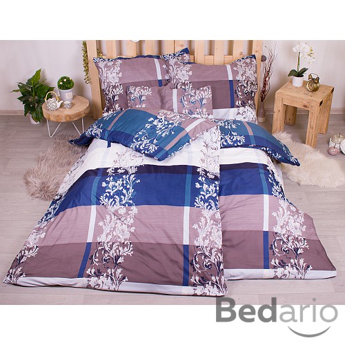 Sedmidílná sada hebkého povlečení 140x200+70x90 Luana - modrá
