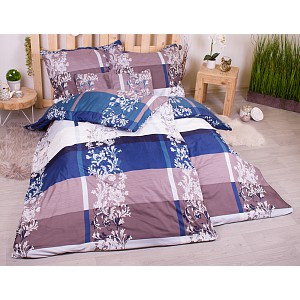 Sedmidílná sada hebkého povlečení 140x200+70x90 Luana - modrá