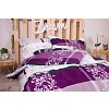 Sedmidílná sada hebkého povlečení 140x200+70x90 Luana - fialová