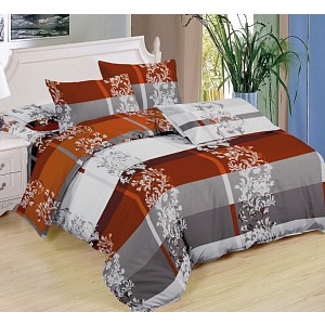 Sedmidílná sada hebkého povlečení 140x200+70x90 Luana - hnědá