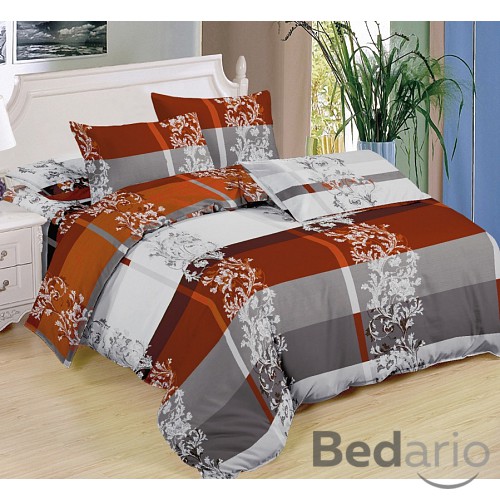 Sedmidílná sada hebkého povlečení 140x200+70x90 Luana - hnědá