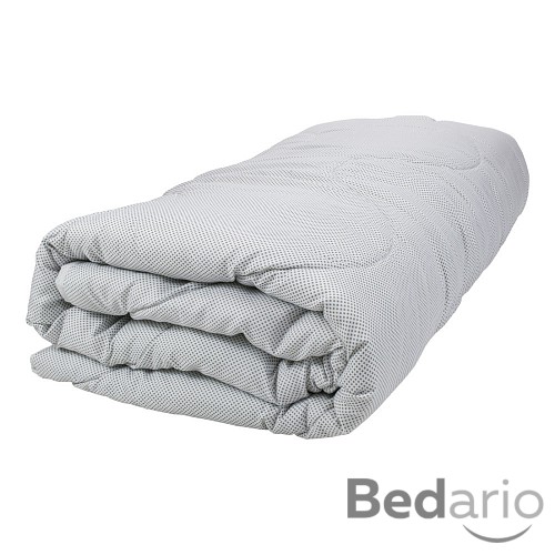 Prošívaná přikrývka ECONOMY 160x200 s velmi jemným vzorem bílo-šedá