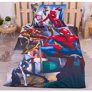 Bavlněné povlečení 140x200+70x90 Spider-man Action