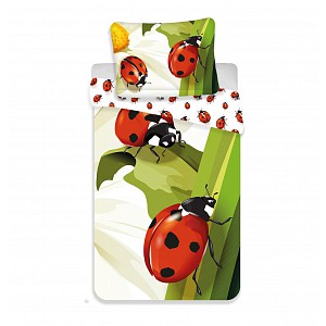 Bavlněné povlečení 140x200+70x90 Berušky