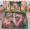 Bavlněné povlečení 140x200+70x90 Leopard Green