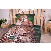Bavlněné povlečení 140x200+70x90 Leopard Green