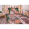 Bavlněné povlečení 140x200+70x90 Leopard Green