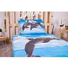 Bavlněné povlečení 140x200+70x90 Delfín