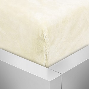 Mikroplyšové prostěradlo 90x200 Elegance - Krémová