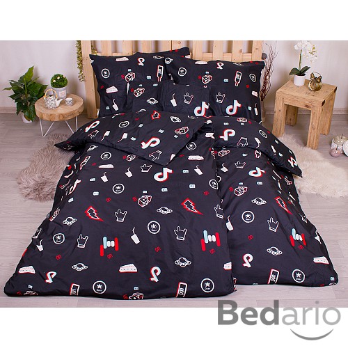 Sedmidílná sada hebkého povlečení se vzorem 140x200+70x90 Tik