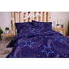 Sedmidílná sada hebkého povlečení se vzorem 140x200+70x90 Blue Starsway