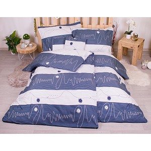 Sedmidílná sada hebkého povlečení se vzorem 140x200+70x90 Zigzag Line