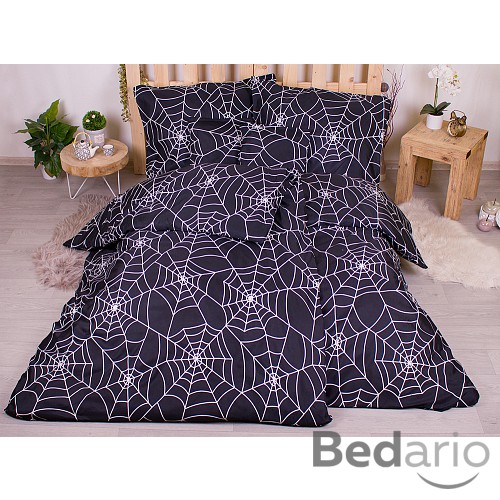 Sedmidílná sada hebkého povlečení se vzorem 140x200+70x90 Spiders Web