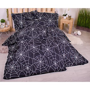 Sedmidílná sada hebkého povlečení se vzorem 140x200+70x90 Spiders Web