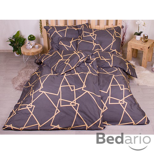 Sedmidílná sada hebkého povlečení se vzorem 140x200+70x90 Gold Frames