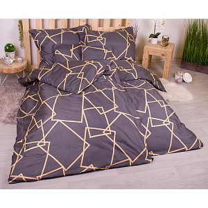 Sedmidílná sada hebkého povlečení se vzorem 140x200+70x90 Gold Frames