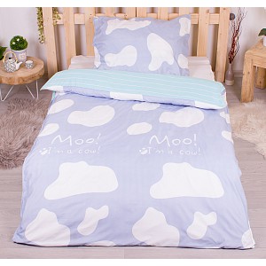 Microtop povlečení 140x200+70x90 Moo! White