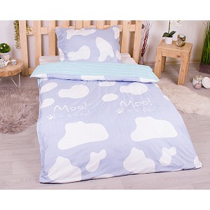 Microtop povlečení 140x200+70x90 Moo! White