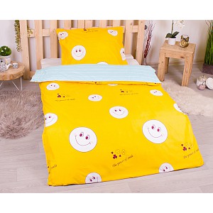 Microtop povlečení 140x200+70x90 Yellow Smileys