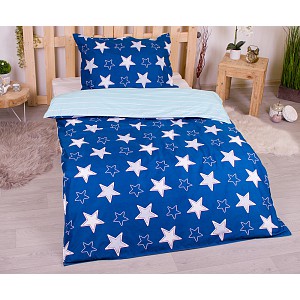 Microtop povlečení 140x200+70x90 Ida Blue Stars