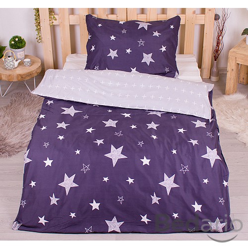 Microtop povlečení 140x200+70x90 Ida Grey Stars