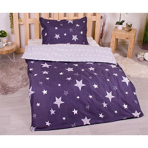 Microtop povlečení 140x200+70x90 Ida Grey Stars