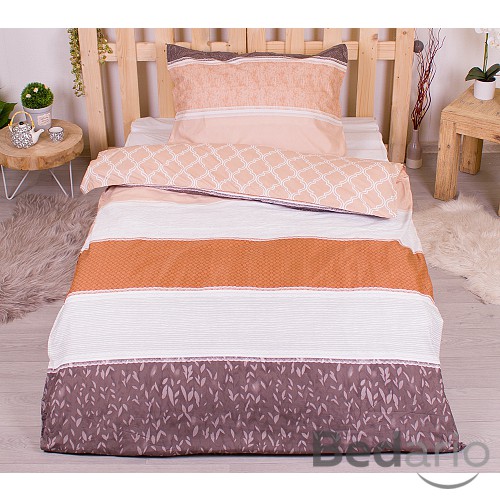 Microtop povlečení 140x200+70x90 Turid Brown