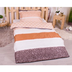 Microtop povlečení 140x200+70x90 Turid Brown