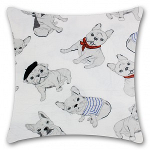 Povlak na polštářek mikroflanel 40x40 Pictures - Pejsek