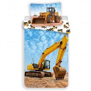 Bavlněné povlečení 140x200+70x90 Bagr