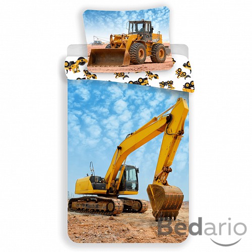 Bavlněné povlečení 140x200+70x90 Bagr