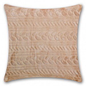 Povlak na polštářek mikroflanel 40x40 - Světle hnědý