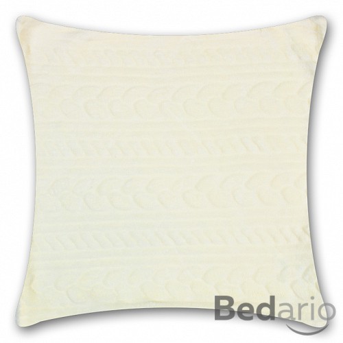 Povlak na polštářek mikroflanel 40x40 - Světle smetanový