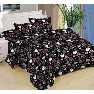 Sedmidílná sada hebkého povlečení se vzorem 140x200+70x90 Party Hearts