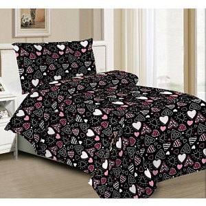 Hebké povlečení 140x200+70x90 Party Hearts