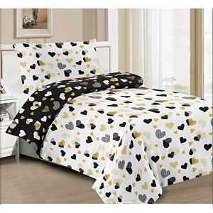 Hebké povlečení 140x200+70x90 Mini hearts