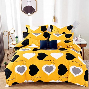 Sedmidílná sada hebkého povlečení se vzorem 140x200+70x90 Wonderful Romance