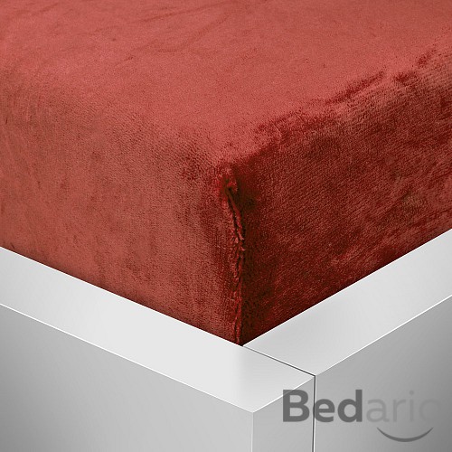 Mikroplyšové prostěradlo 180x200 Elegance - Pompézní červená