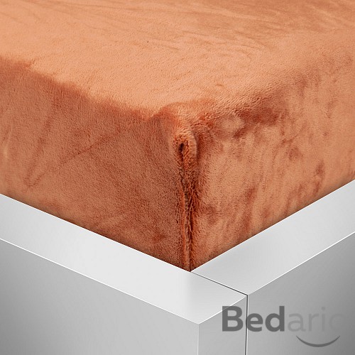 Mikroplyšové prostěradlo 180x200 Elegance - Cihlová