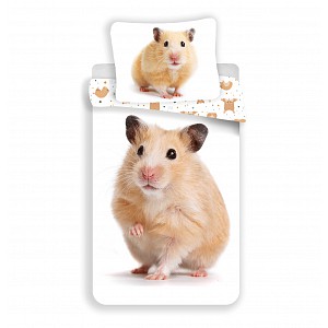 Bavlněné povlečení 140x200+70x90 Křeček