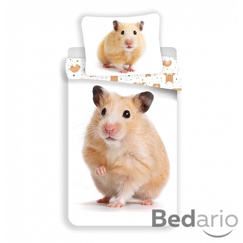 Bavlněné povlečení 140x200+70x90 Křeček