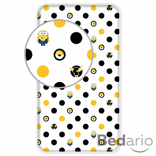 Dětské bavlněné prostěradlo 90x200 Mimoni 2 Banana