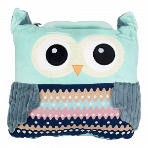 Dětská deka z mikrovlákna 100x160 Owl zelená