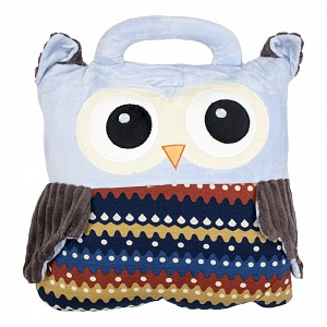 Dětská deka z mikrovlákna 100x160 Owl modrá