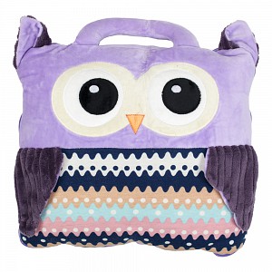 Dětská deka z mikrovlákna 100x160 Owl fialová